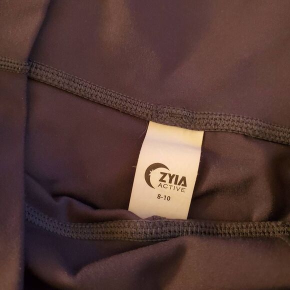 Zyia Active Storm Parallel Luxe Ribbed Ruched Legging Size 8/10 - Picture 3 of 11